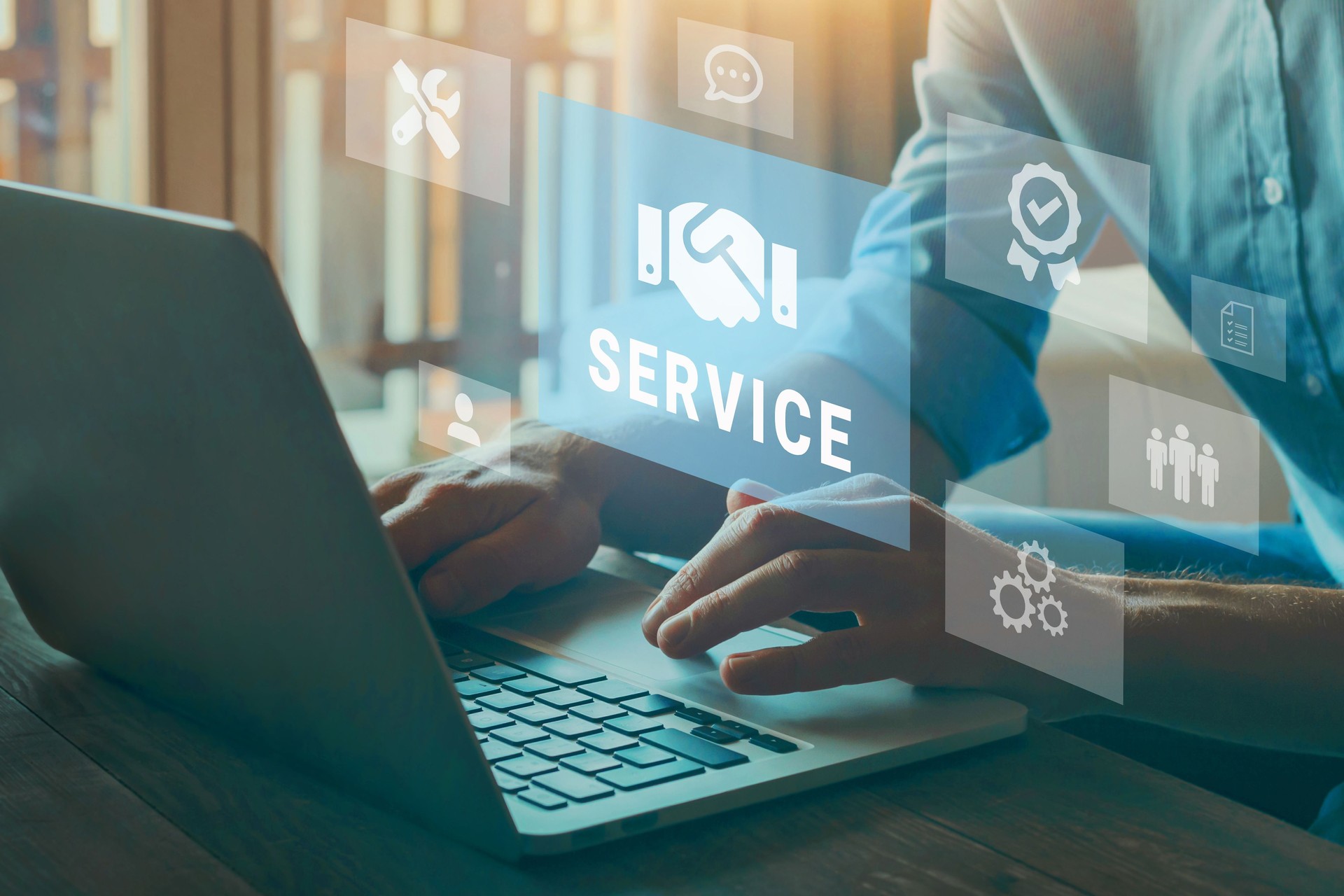 Customer service and relationship concept. Client technical service warranty.